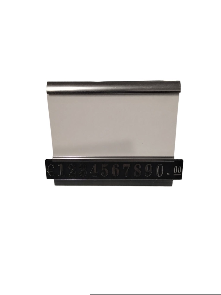 Marca precios plata con numeron 10*8.5cm 10UND