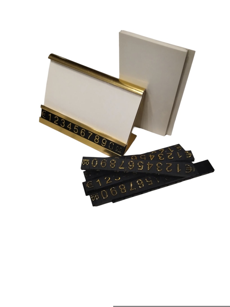 Marca precios Oro con números 10*7cm 10UND