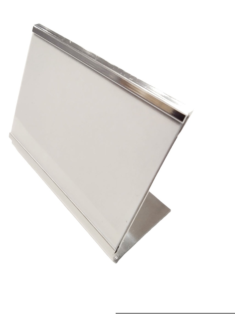 Porta precios plata 8.5*6.5 20UND.