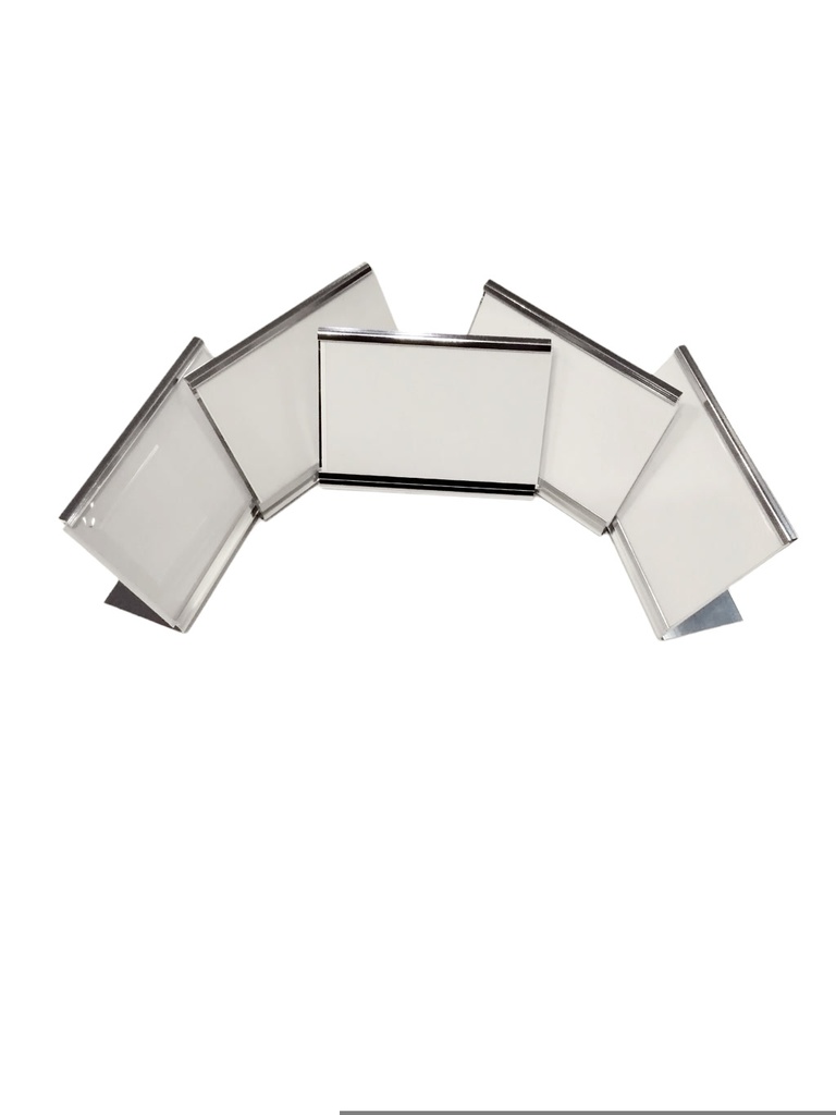 Porta precios plata 8.5*6.5 20UND.