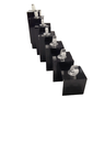 Expositor Joyería Acrílico Negro Columnas Cuadradas 