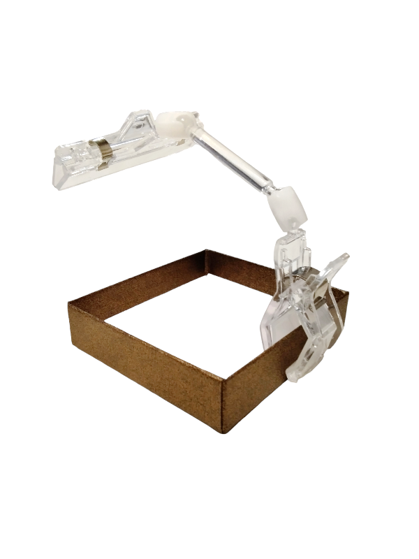 Pinza Porta Precio Transparente Pequeña