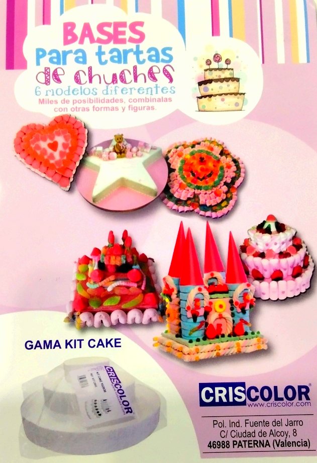 Base para tartas de chuches redonda mediana en poliespan