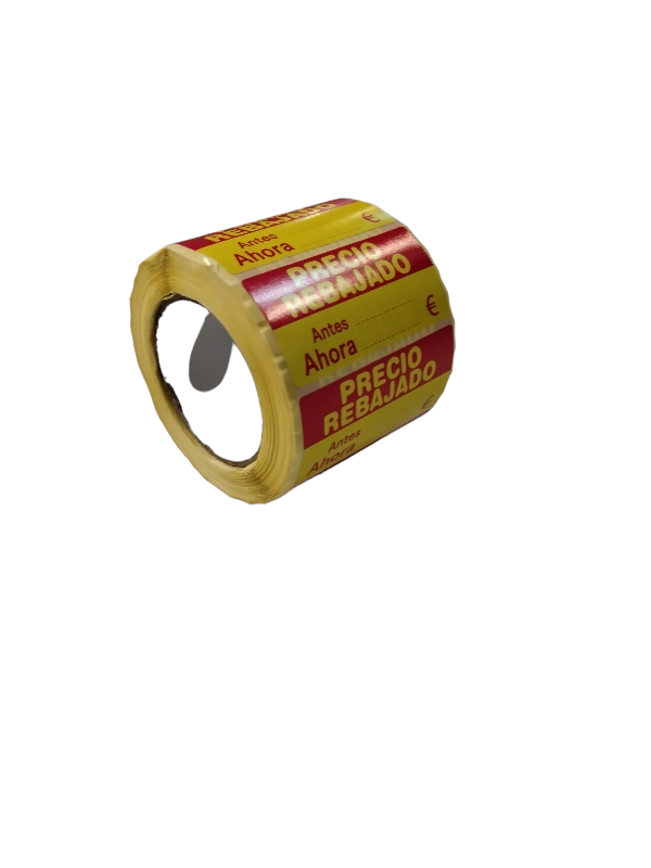 Pegatina Precio Rebajado 48x24mm 500unidades