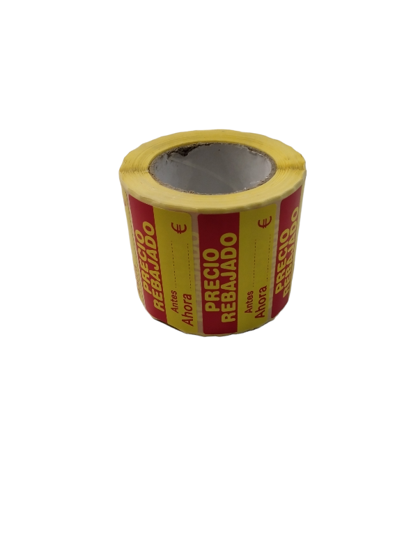 Pegatina Precio Rebajado 48x24mm 500unidades