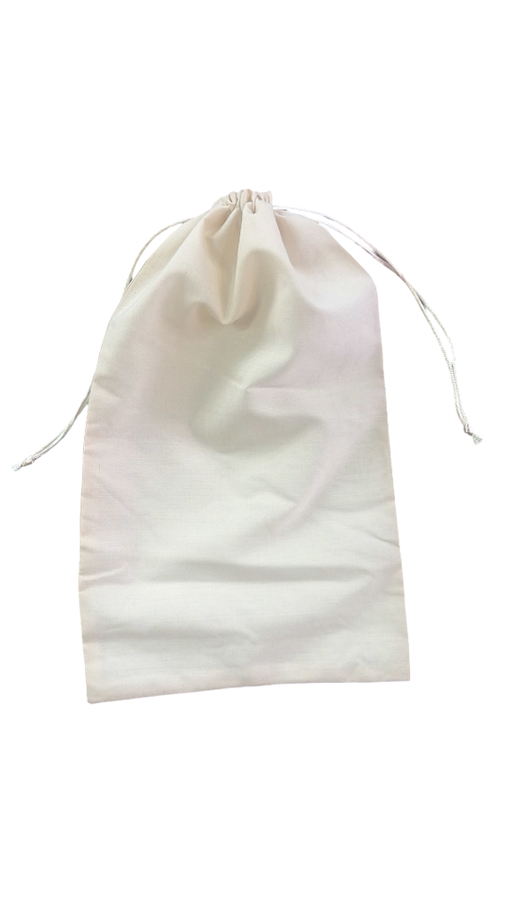 bolsa de tela color beige con cierre cordon 35x21 亚麻布袋