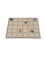 bandeja beige 30 complementos 5*6位海绵插戒盘白麻 BANDEJA LISA