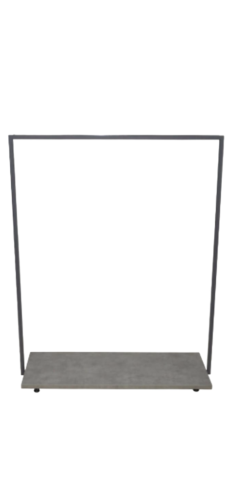 Cabide Cinza Escuro com Base de Barra Simpre 40X110X140cm