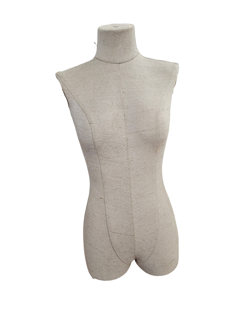 Mannequin en tissu jaune sans bras sans tête