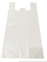 白色塑料背心袋 70% 回收材料 50X60 厘米 0101051 10/caja 80 und/paq