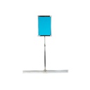 Soporte de Cartel Ajustable de Cromo A5 para Tubo Rectangular