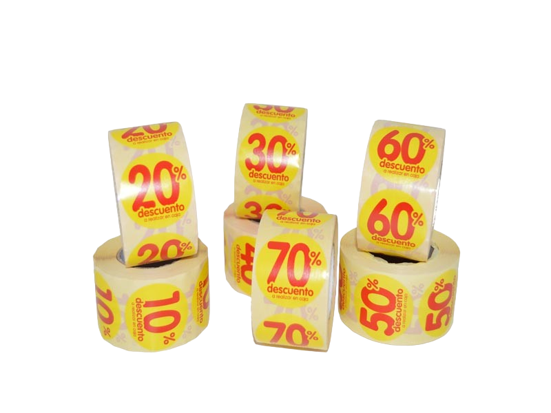 Étiquette de réduction %