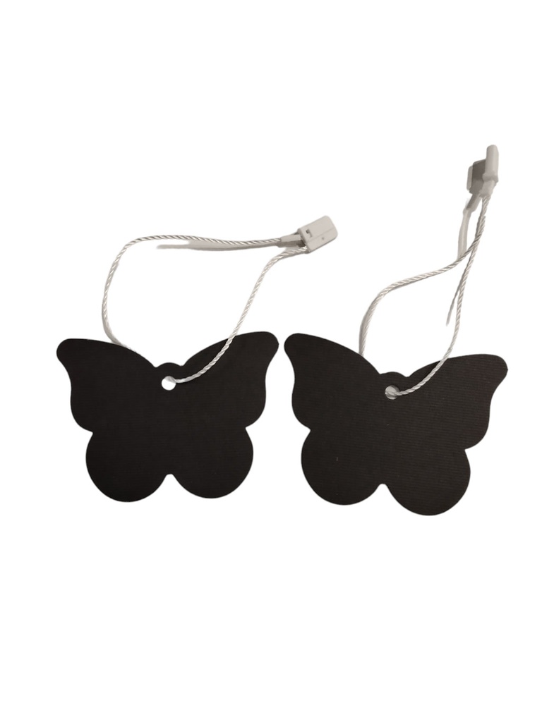 Etiqueta recortada em forma de borboleta 4,5X3,5 cm 100 unidades/pacote