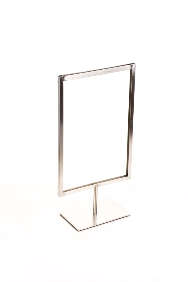 A5镀铬钢海报架 Soporte de Cartel de Acero Mate A5