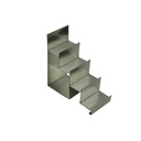 哑光钢展示楼梯 4 高度 Expositor de Acero Mate Forma Escalera 4 Alturas