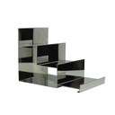 Expositor em Aço Cromado em Forma de Escada com 3 Alturas