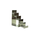 哑光钢展示楼梯 5 高度 Expositor de Acero Mate Forma Escalera 5 Alturas