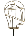 Wire Head Hat Display with Metal Base Gold Color