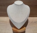 Collares Babero de Tela de Lino y Madera Tamaño M