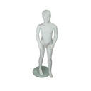 男白色小孩模特岁 Maniquí Niño Fibra Vídrio Blanco Mate 6-8 Años