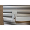 白色U型挂件配细铝合金槽 colgador blanca para aluminio 60x10cm