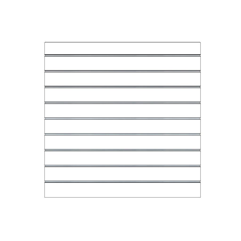 Matte White Slat Panel 9.5 Guides 120X120cm