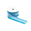 麻袋织带 浅蓝色和蕾丝 9m Cinta Tela de Saco Azul Claro y Puntilla 9m