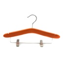 Cintres en bois pour enfants avec barres et pinces de diverses couleurs 5 unités