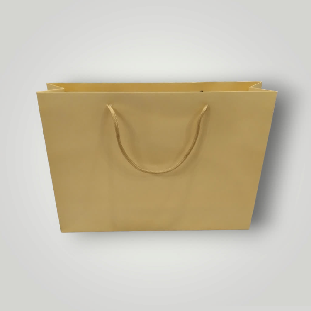 Luxury Drawstring Handle Bag 35X9X25cm Cream 12 units