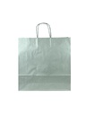 Zellulose-Papiertasche mit gedrehtem Griff, Silberfarbe, 32X13X41 CM, 25 Stück