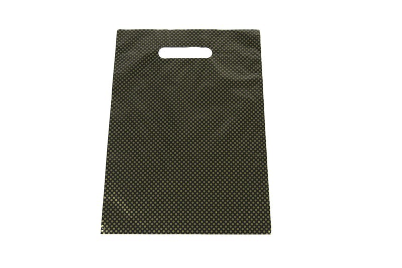 Bolsa de Plástico Asa Troquelada 25X35cm Punto Oro100 /Pq 10Pq/caja 