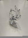 手指形水晶戒指展示架 Acrilico para Anillos Con Forma de Mano Translucido