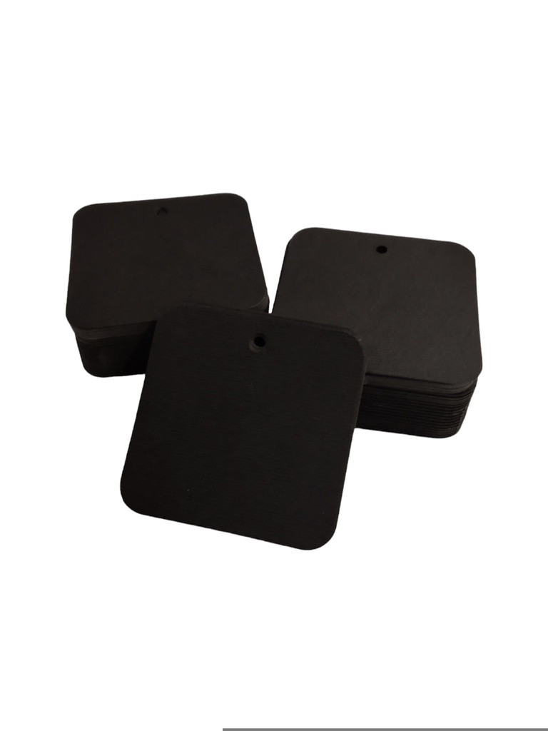 黑色方形纸卡etiqueta cuadrada negra 5x5cm 100/pq