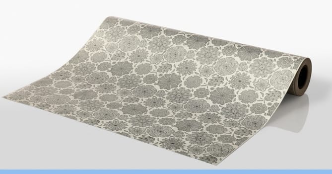 Papel De Regalo Estampado Plateado 31cm 2kh