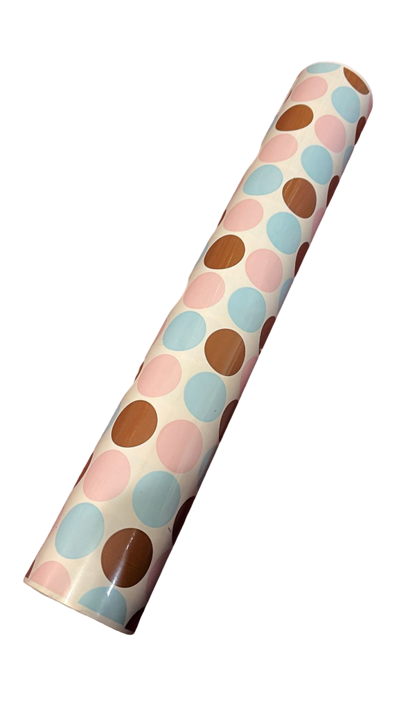 Papel de regalo con rayas anchas color plata y verde 62cm