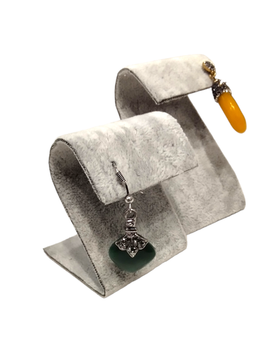 [019583] 耳环展示架“S" Pack de 2 Expos.Para Pendiente Forma de "S"-- Terc.Gris