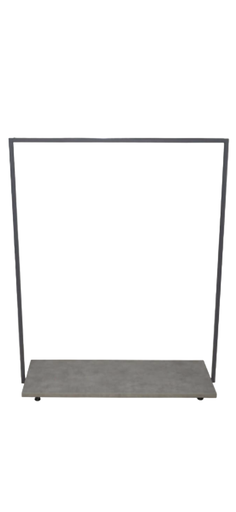 [038707] Raft pentru haine gri închis cu bază de bară Simplre 40X110X140cm