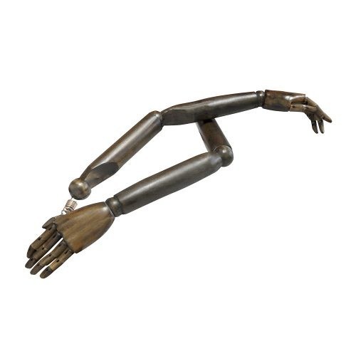 [041010-1] Brazos Articulados De Hombre Madera Oscura
