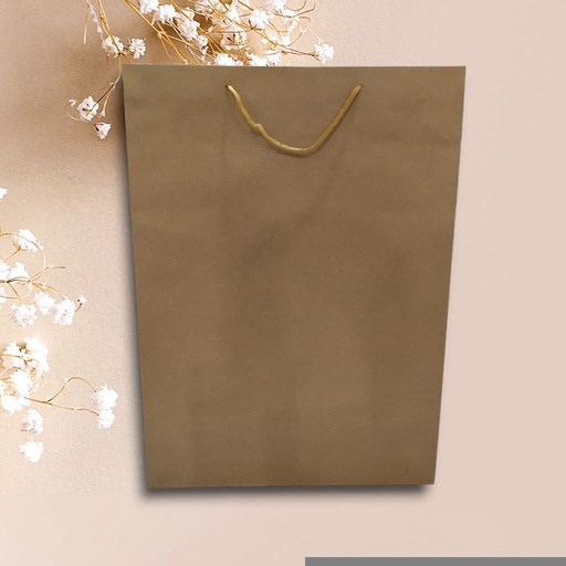 [010302] Paper Bag with Drawstring Handle Havana Color 44X32X14cm
