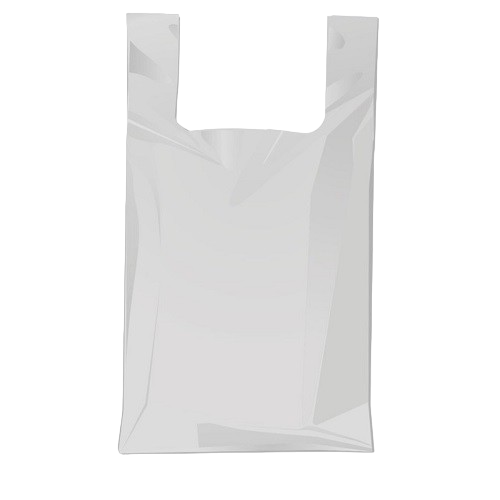 [0101049] Saco plástico tipo T-shirt branco 70/200 Reciclado 35X50 cm