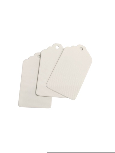 [0141026BL] Etichetă albă pentru îmbrăcăminte 3.1x5cm 100 de unități