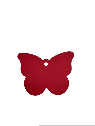 [0141022RJ] Grande etiqueta vermelha em forma de borboleta 6,5x4,5cm
