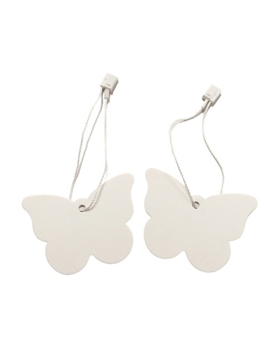 [0141023BL] Schmetterlingsform Stanzetiketten 4,5X3,5cm 100 Stück/Packung