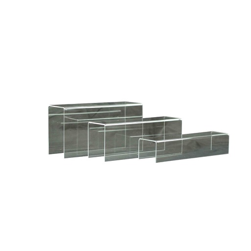 [009694] Expositor Metacrilato Tubo Rectangular Forma U 3 Alturas亚克力 三层长条鞋架 30/caja 90182