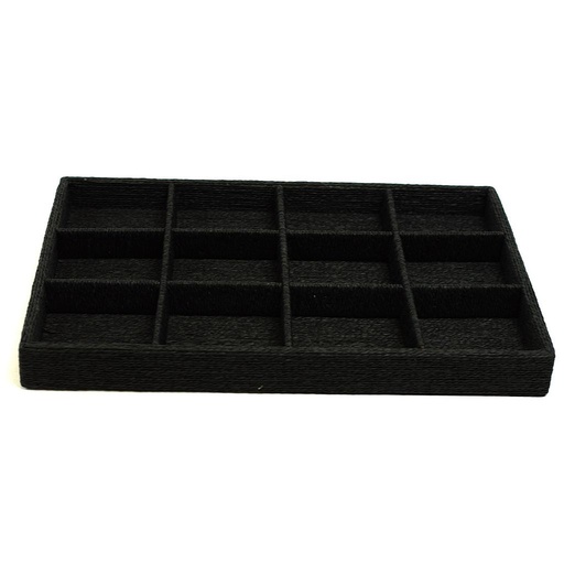 [009854] Jewelry tray, covered with black cord