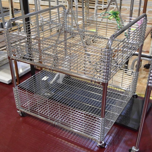 [033141] Q079双层网篮架Expositor Metálico Cesta 75X75X86.5cm