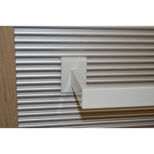 [006540] 白色U型挂件配细铝合金槽 colgador blanca para aluminio 60x10cm