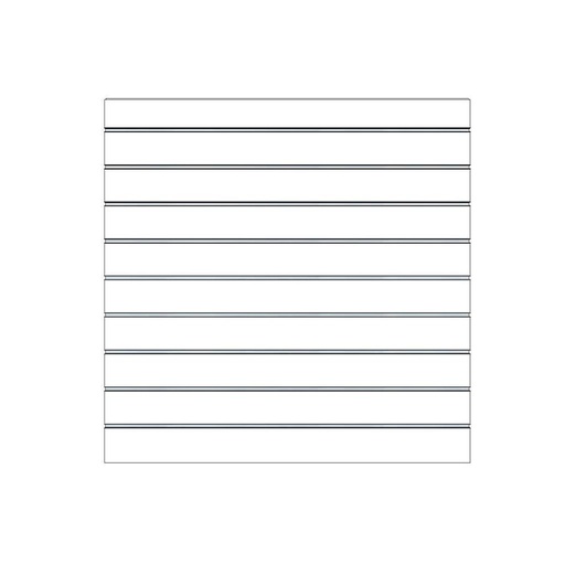 [045191] Painel de Ripas Branco Fosco 9.5 Guias 120X120cm