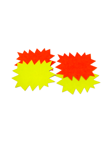 [014330] 打折纸板 25Ud/包 Cartel Apli 100402 24X32cm 25/Pq Flash Naranja Y Amarillo