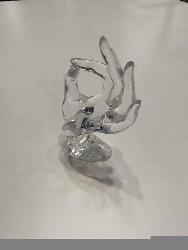 [009027] 手指形水晶戒指展示架 Acrilico para Anillos Con Forma de Mano Translucido